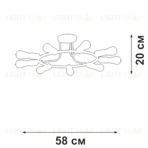 Потолочная люстра Vitaluce V3797-1/9PL V3797-1/9PL