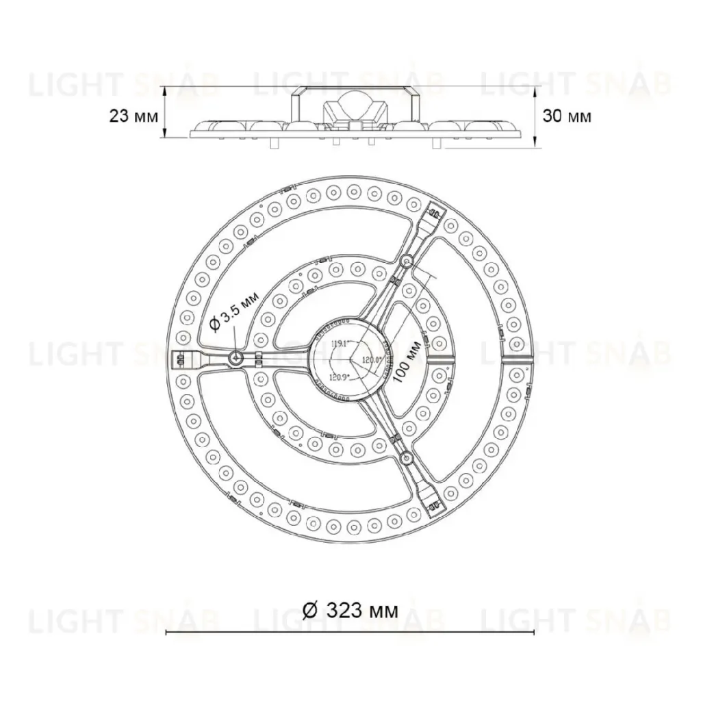 Светодиодный модуль Novotech Polo LED 72W 3000/4200/6300K 357772 357772
