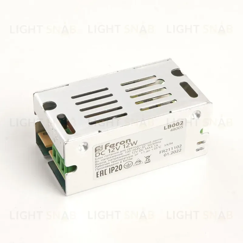 Трансформатор для светодиодной ленты Feron LB002 12Вт 12В IP20 48005 48005