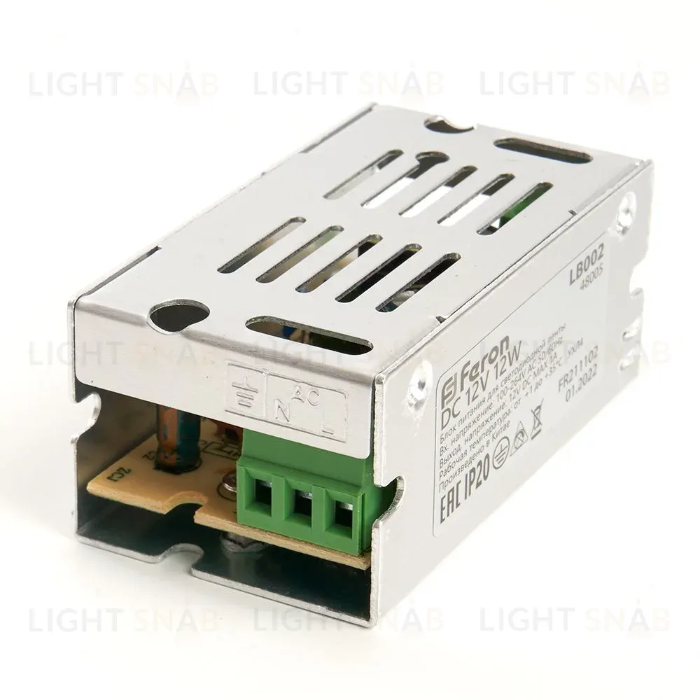 Трансформатор для светодиодной ленты Feron LB002 12Вт 12В IP20 48005 48005