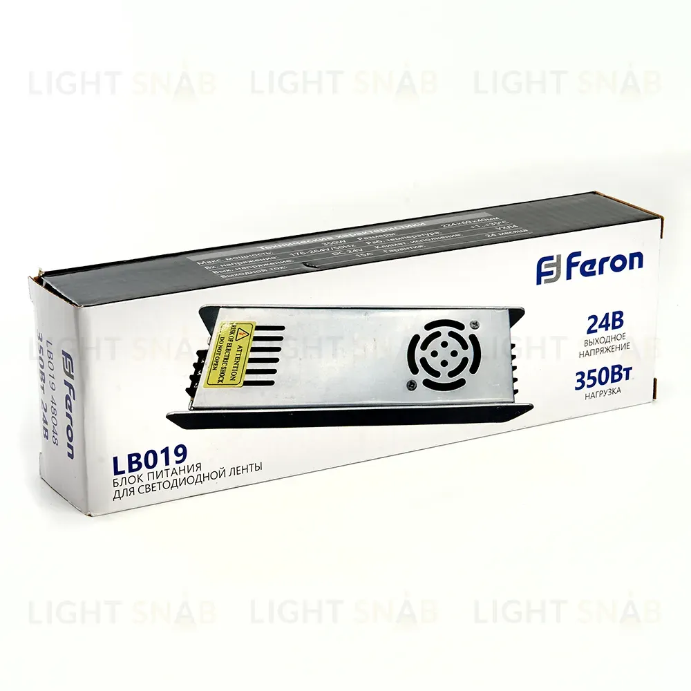 Трансформатор для светодиодной ленты Feron LB019 350Вт 24В IP20 48048 48048