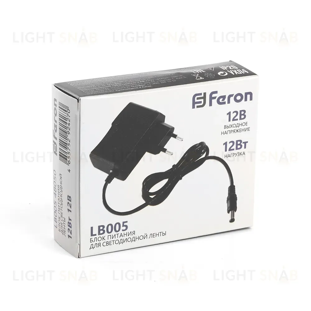 Трансформатор для светодиодной ленты Feron LB005 12Вт 12В IP20 48050 48050