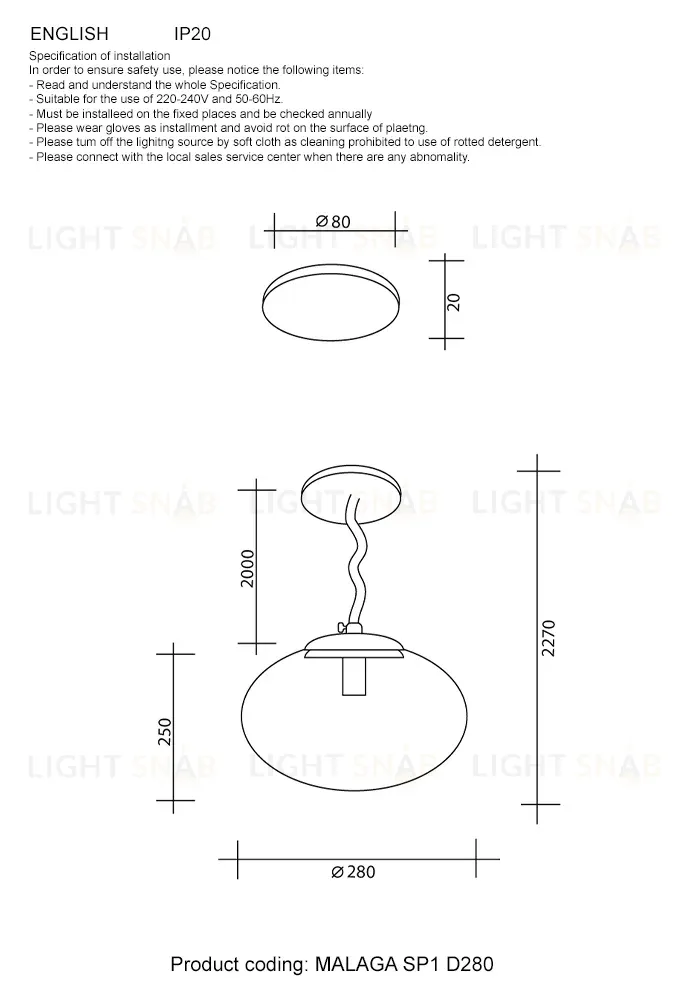 Подвесной светильник Crystal Lux MALAGA SP1 D280 GOLD MALAGA SP1 D280 GOLD