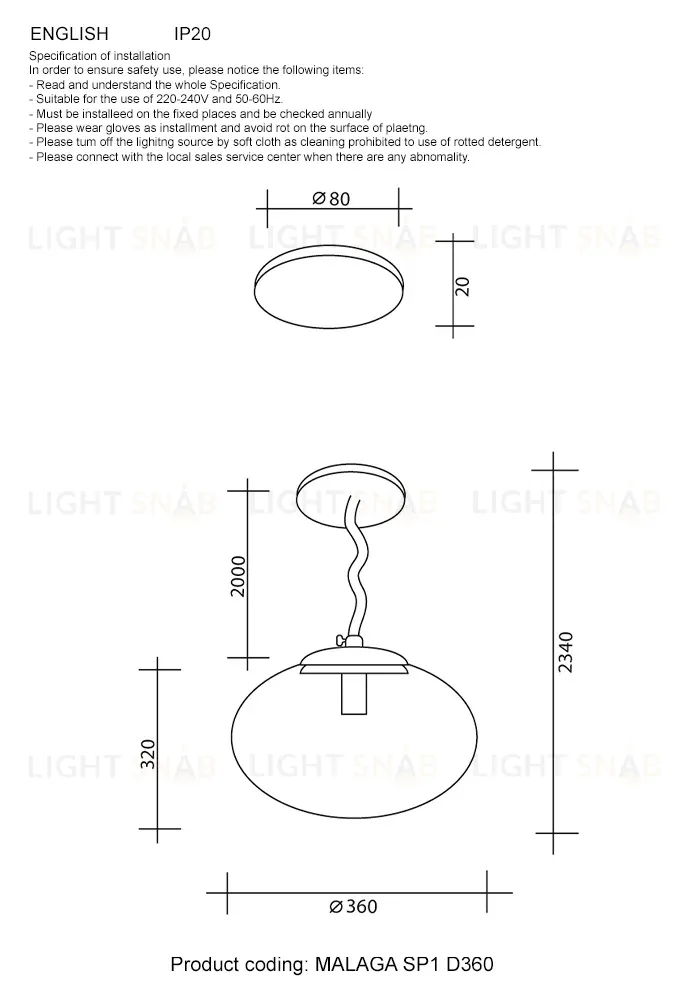 Подвесной светильник Crystal Lux MALAGA SP1 D360 CHROME MALAGA SP1 D360 CHROME