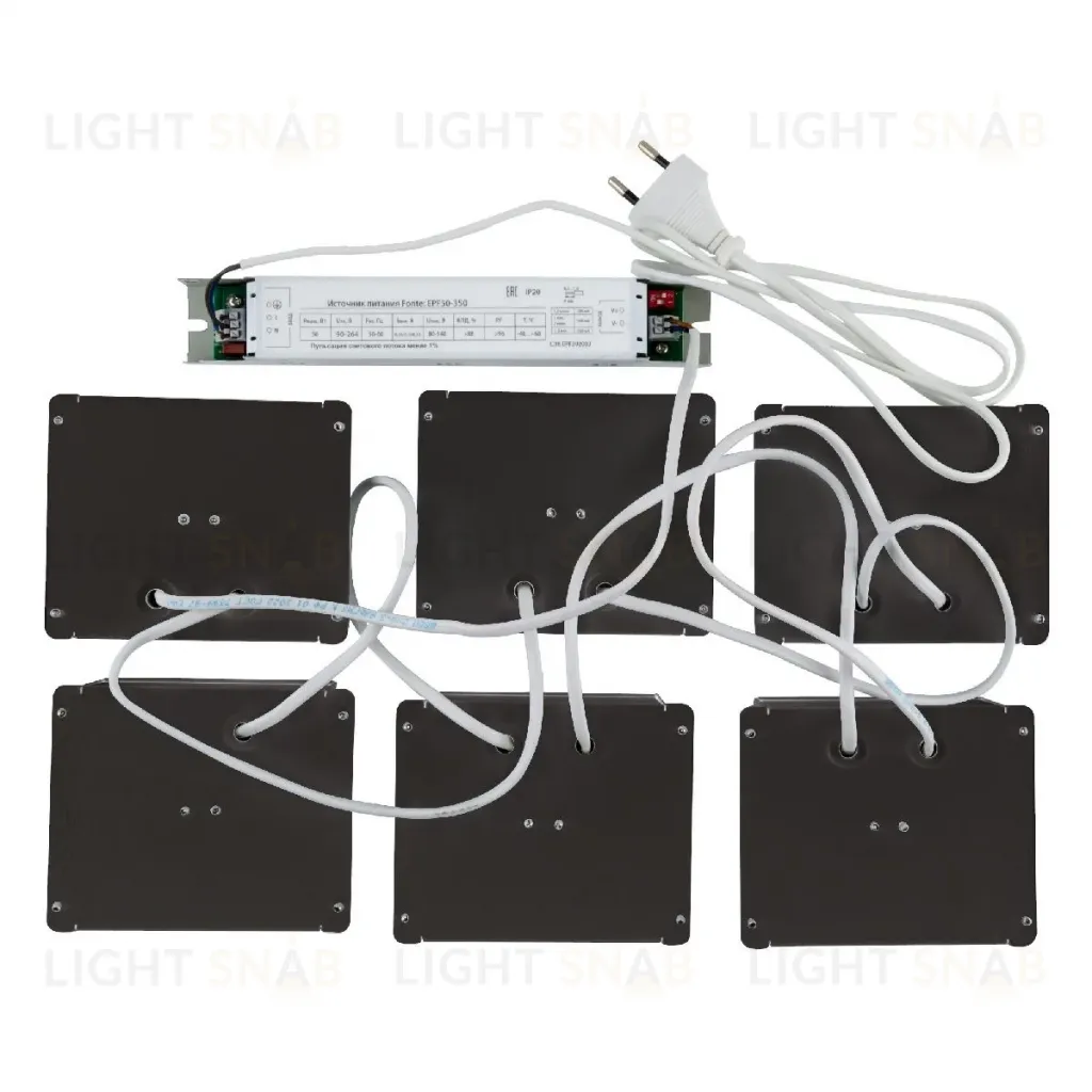Встраиваемый светильник (комплект из 6 шт) Uniel ULP-1010 42W/4000К IP40 GRILYATO BLACK KIT06 UL-00008958 ULP-1010 42W/4000К IP40 GRILYATO BLACK KIT06