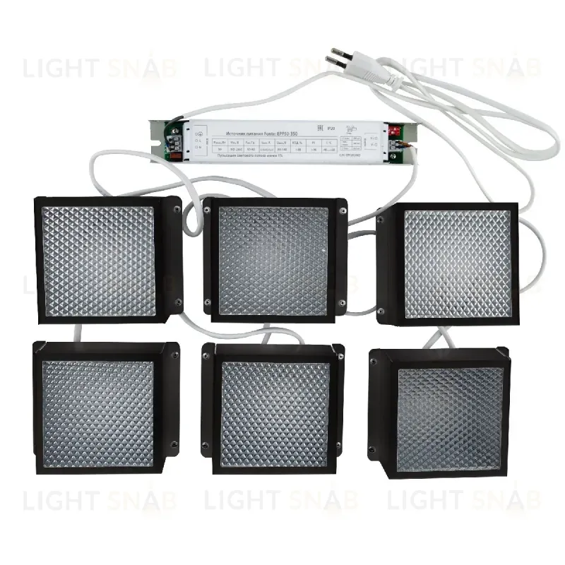 Встраиваемый светильник (комплект из 6 шт) Uniel ULP-1010 42W/4000К IP40 GRILYATO BLACK KIT06 UL-00008958 ULP-1010 42W/4000К IP40 GRILYATO BLACK KIT06