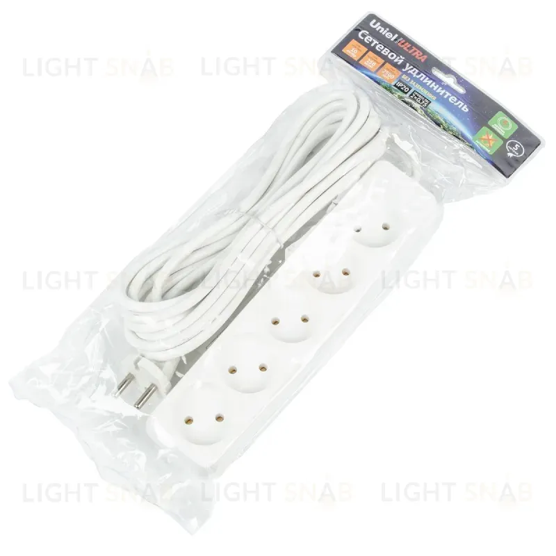Удлинитель бытовой Uniel Ultra S-CU4-5 WHITE UL-00009989 S-CU4-5 WHITE
