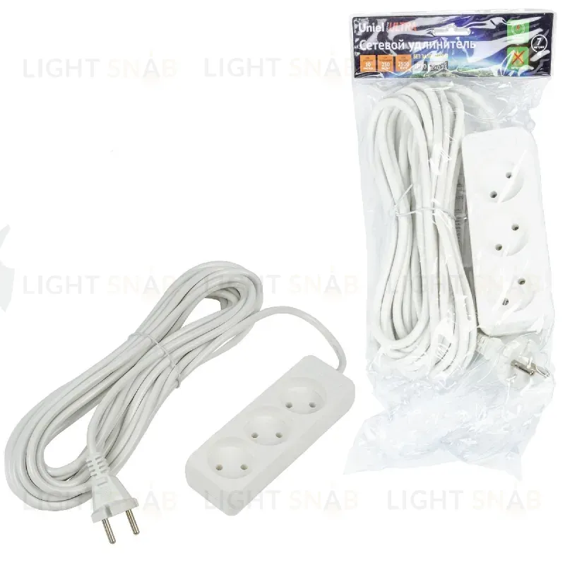 Удлинитель бытовой Uniel Ultra S-CU3-7 WHITE UL-00009986 S-CU3-7 WHITE