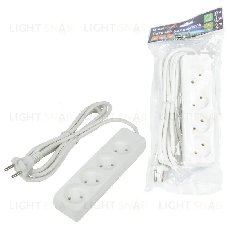 Удлинитель бытовой Uniel Ultra S-CU4-3 WHITE UL-00009988 S-CU4-3 WHITE