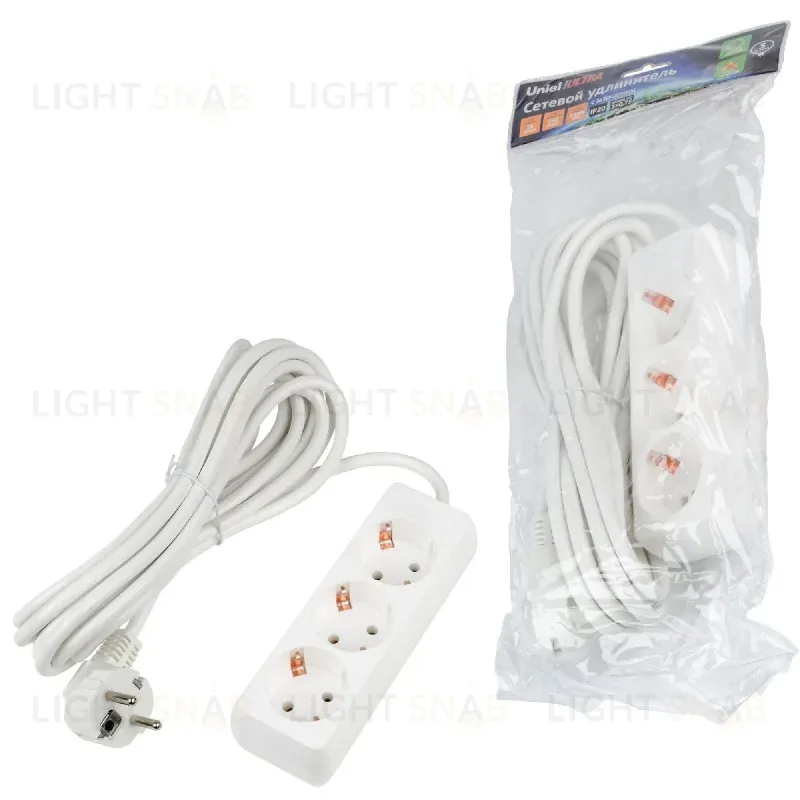 Удлинитель бытовой Uniel Ultra S-GCU3-5 WHITE UL-00010002 S-GCU3-5 WHITE