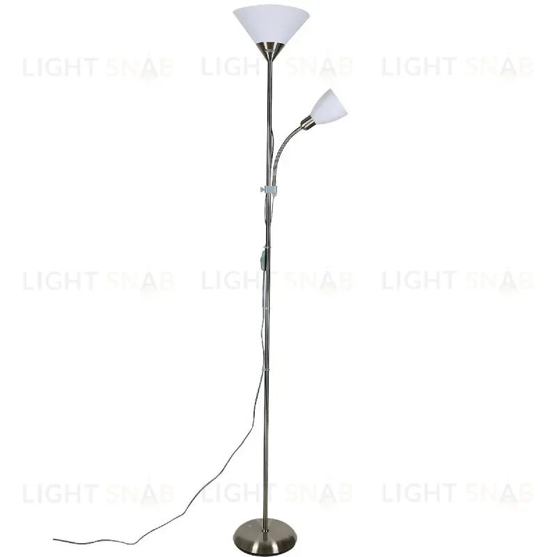 Торшер Uniel UML-T520 E27+E14 SILVER/WHITE UL-00010195 UML-T520 E27+E14 SILVER/WHITE
