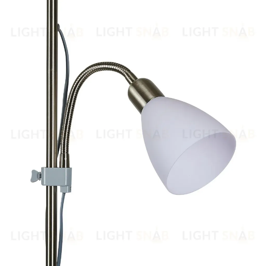 Торшер Uniel UML-T520 E27+E14 SILVER/WHITE UL-00010195 UML-T520 E27+E14 SILVER/WHITE