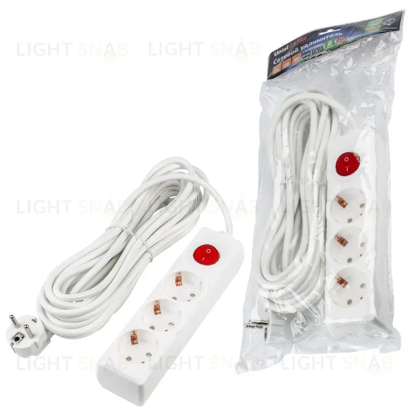Удлинитель бытовой Uniel Ultra S-GCU3-7B WHITE UL-00010019 S-GCU3-7B WHITE