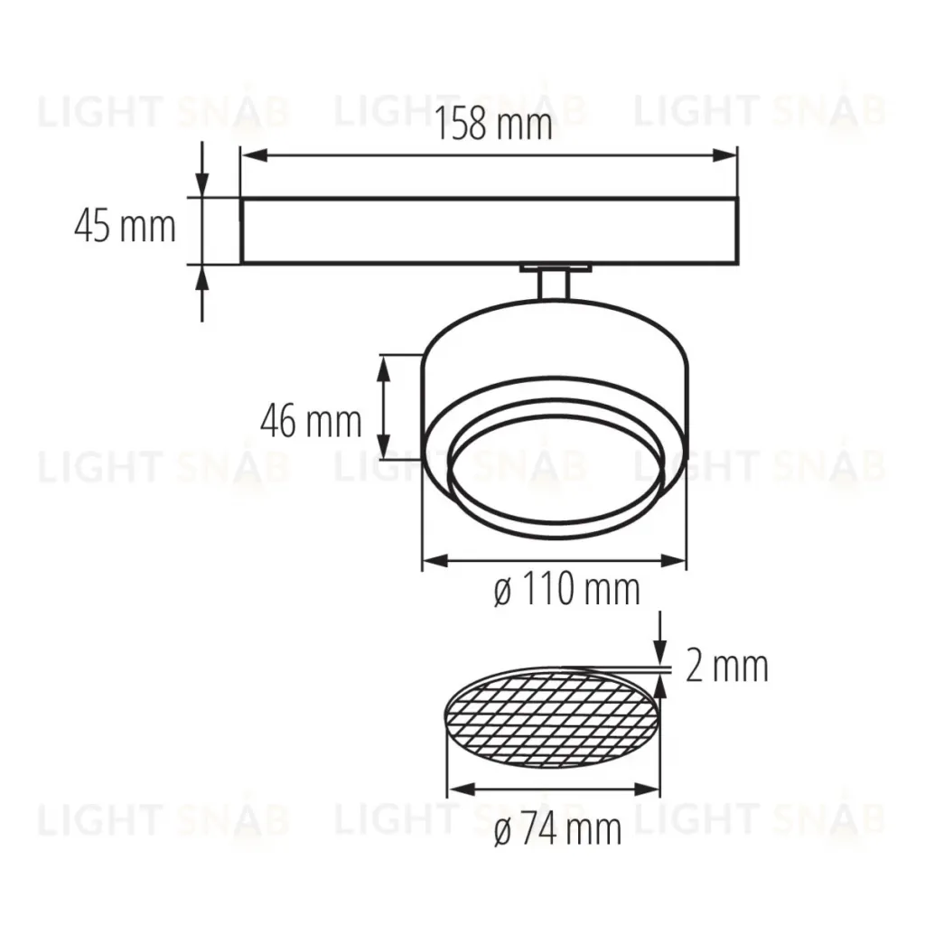 Трековый трехфазный светильник Kanlux Btl 35657 35657