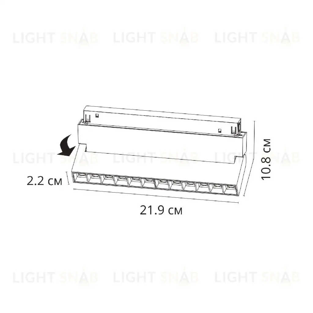Трековый магнитный светильник Arte Lamp Linea A4668PL-1BK A4668PL-1BK