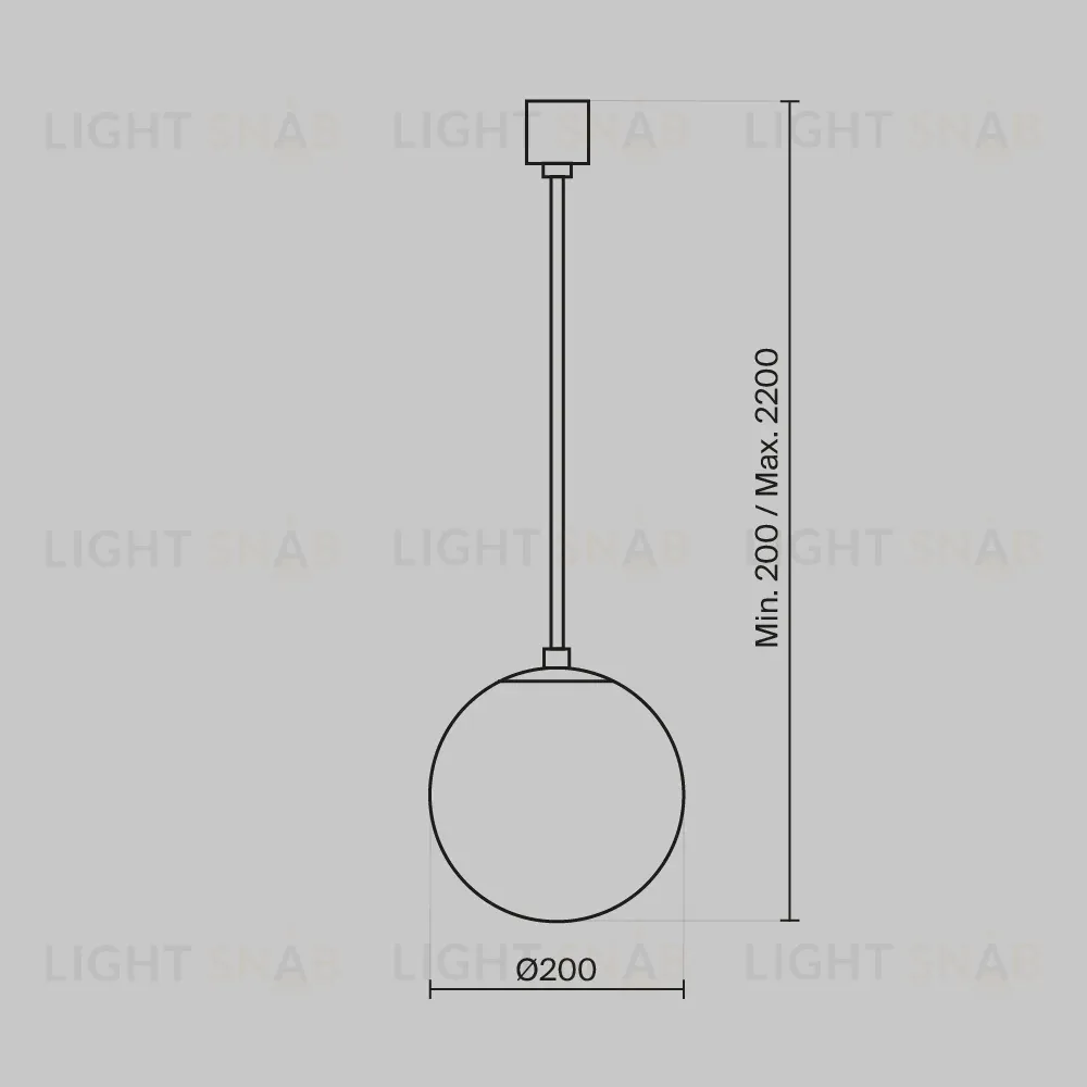Подвесной светильник Maytoni Luna P039PL-5W4K-20-B P039PL-5W4K-20-B