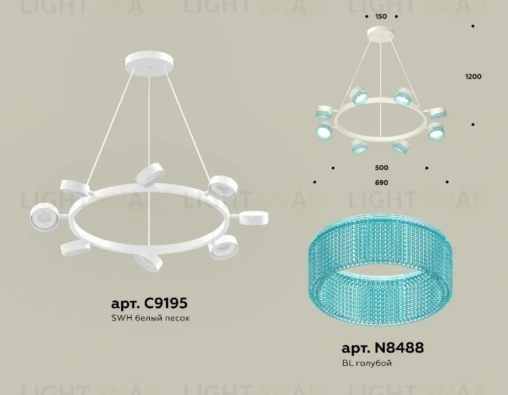 Подвесная люстра Ambrella Light Traditional (C9195, N8488) XB9195251 XB9195251