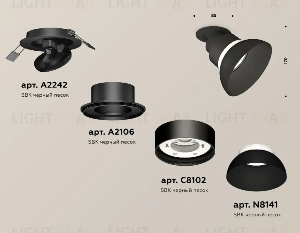 Встраиваемый спот Ambrella Light Techno spot (A2242, A2106, C8102, N8141) XM8102600 XM8102600