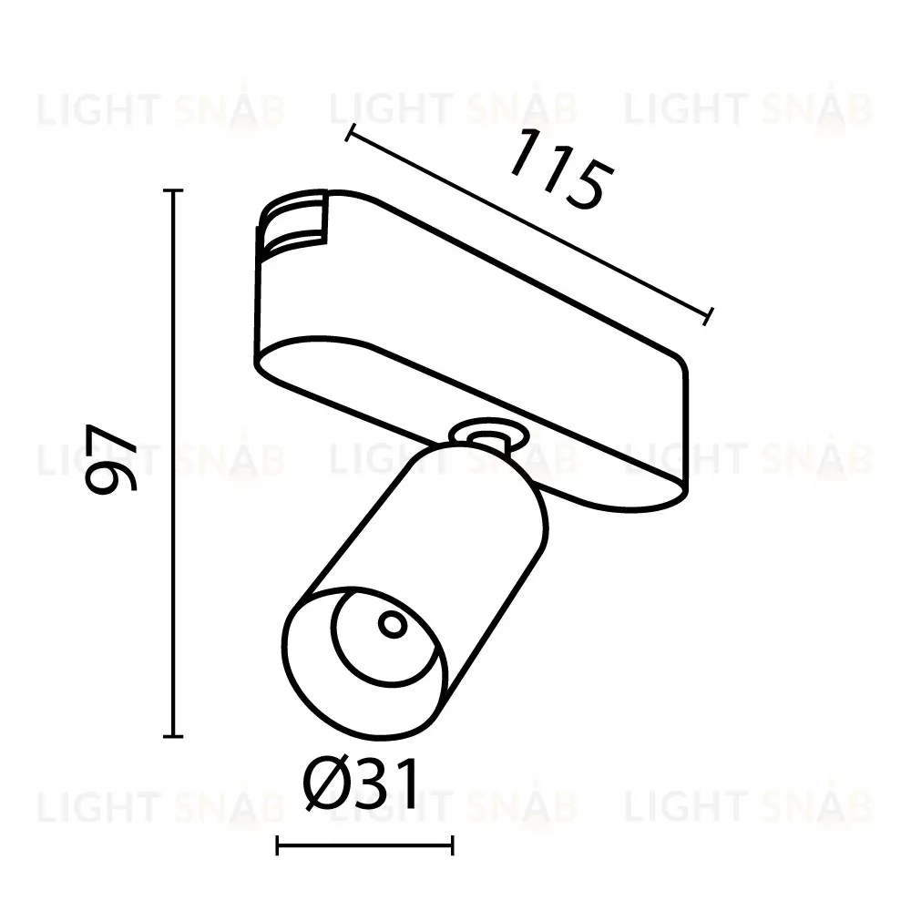 Трековый светильник Maytoni Focus LED TR103-1-5W4K-M-B TR103-1-5W4K-M-B
