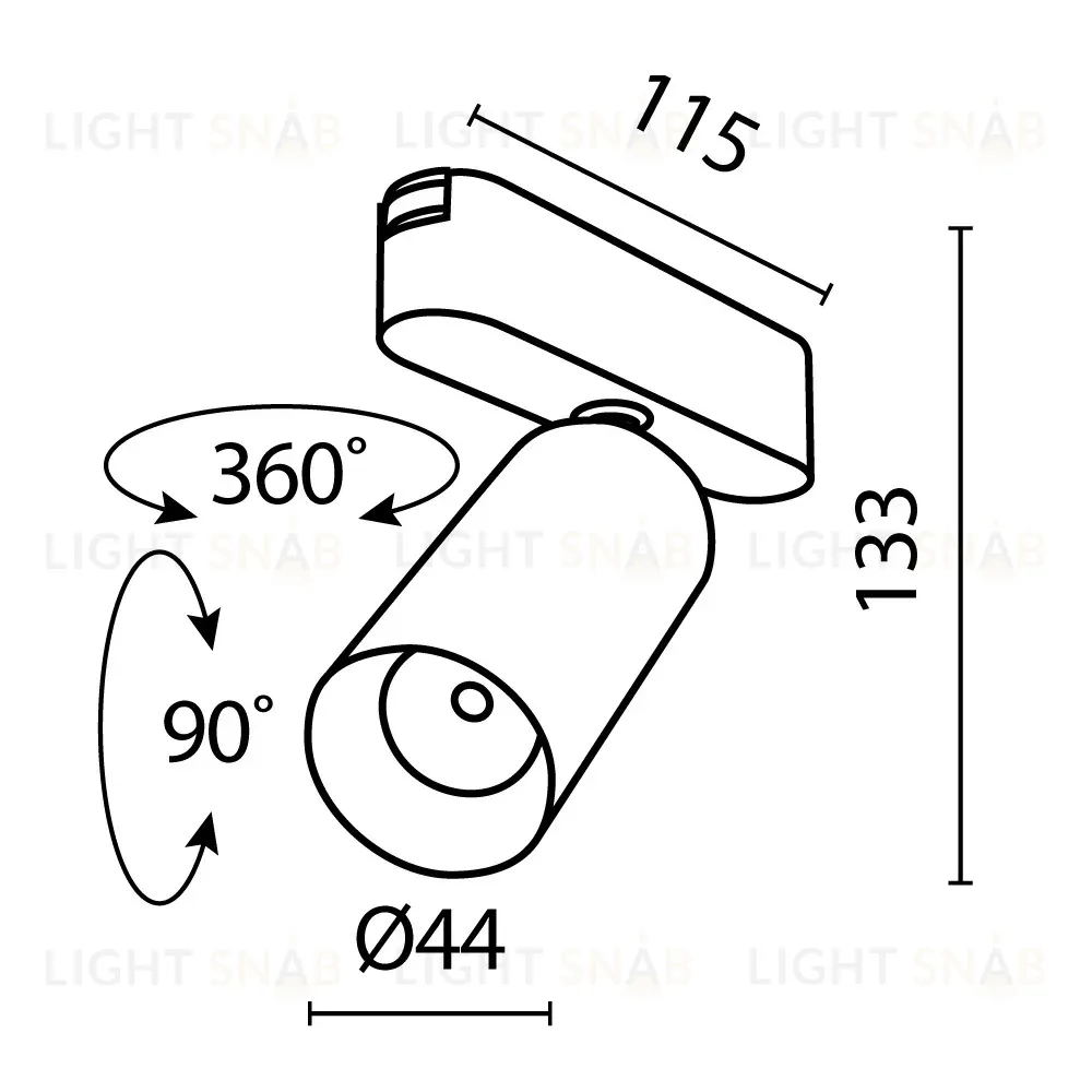 Трековый светильник Maytoni Focus LED TR103-1-12W4K-M-B TR103-1-12W4K-M-B