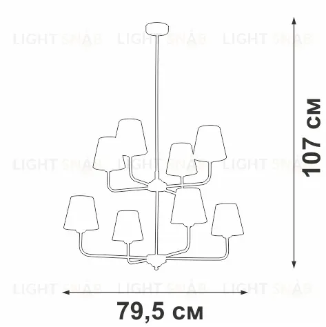 Люстра на штанге Vitaluce V3923-8/8PL V3923-8/8PL