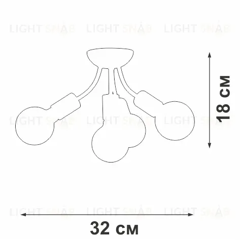 Потолочная люстра Vitaluce V3927-1/4PL V3927-1/4PL