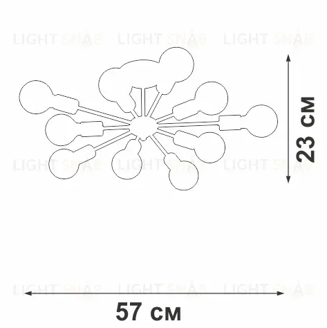 Люстра на штанге Vitaluce V4261-0/10PL V4261-0/10PL