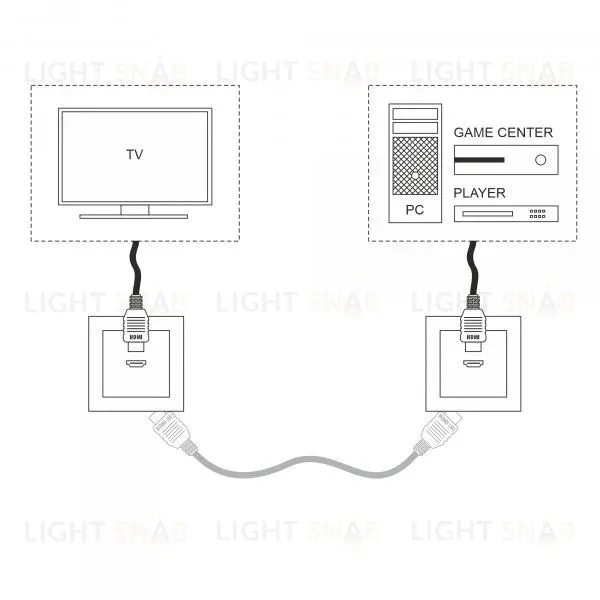 Розетка HDMI Werkel черный матовый 4690389157066 W1186008 a051601 4690389157066