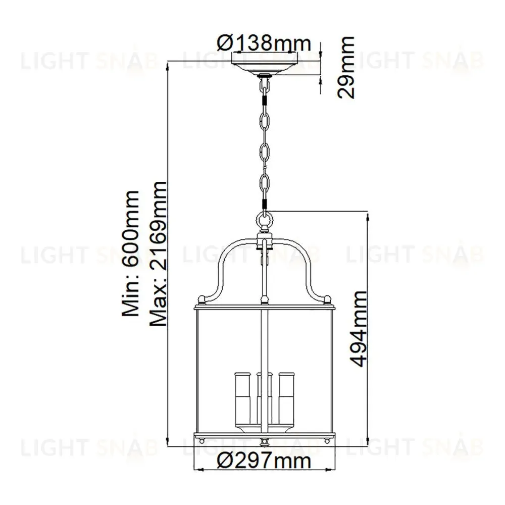 Подвесной светильник Hinkley Gentry HK-GENTRY-P-M-PW HK-GENTRY-P-M-PW