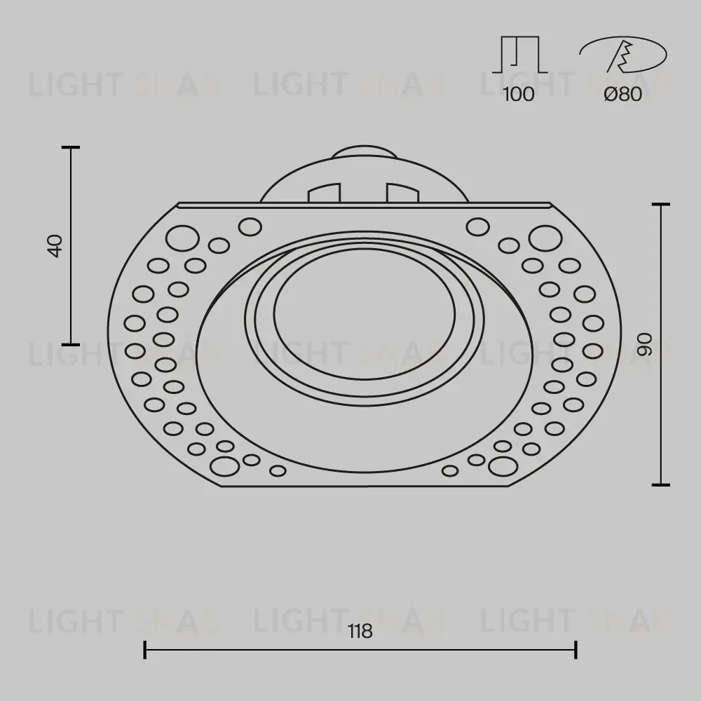Встраиваемый светильник Maytoni Dot DL042-01-RD-W DL042-01-RD-W