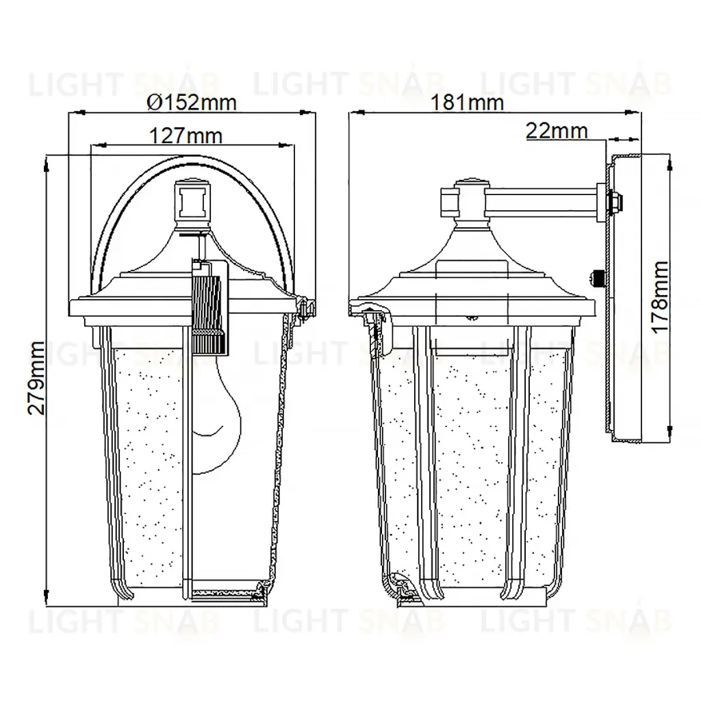 Настенный уличный светильник Kichler Fairfield QN-FAIRFIELD-M-OZ QN-FAIRFIELD-M-OZ
