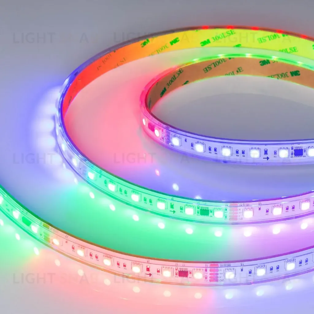Светодиодная лента герметичная Arlight DMX-PS-B60-15mm 24V RGB-PX6 (15W/m, IP67, 5060, 5m) 037090 037090