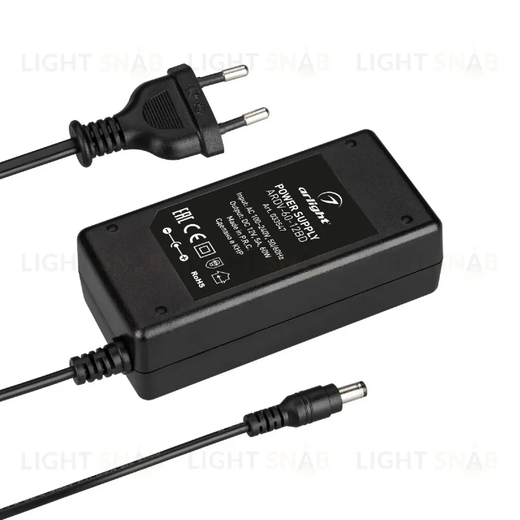 Блок питания Arlight ARDV-60-12BD (12V, 5A, 60W) 033547 033547