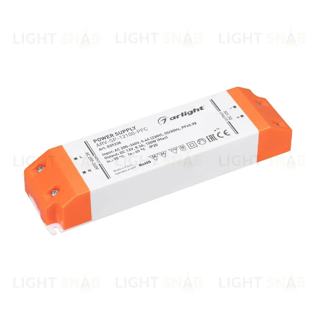 Блок питания Arlight ARV-SP-12100-PFC (12V, 8.3A, 100W) 039238 039238