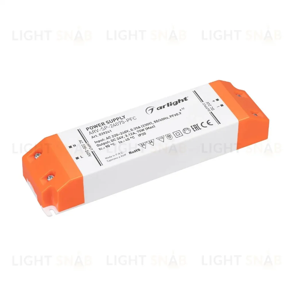 Блок питания Arlight ARV-SP-24075-PFC (24V, 3.12A, 75W) 039241 039241