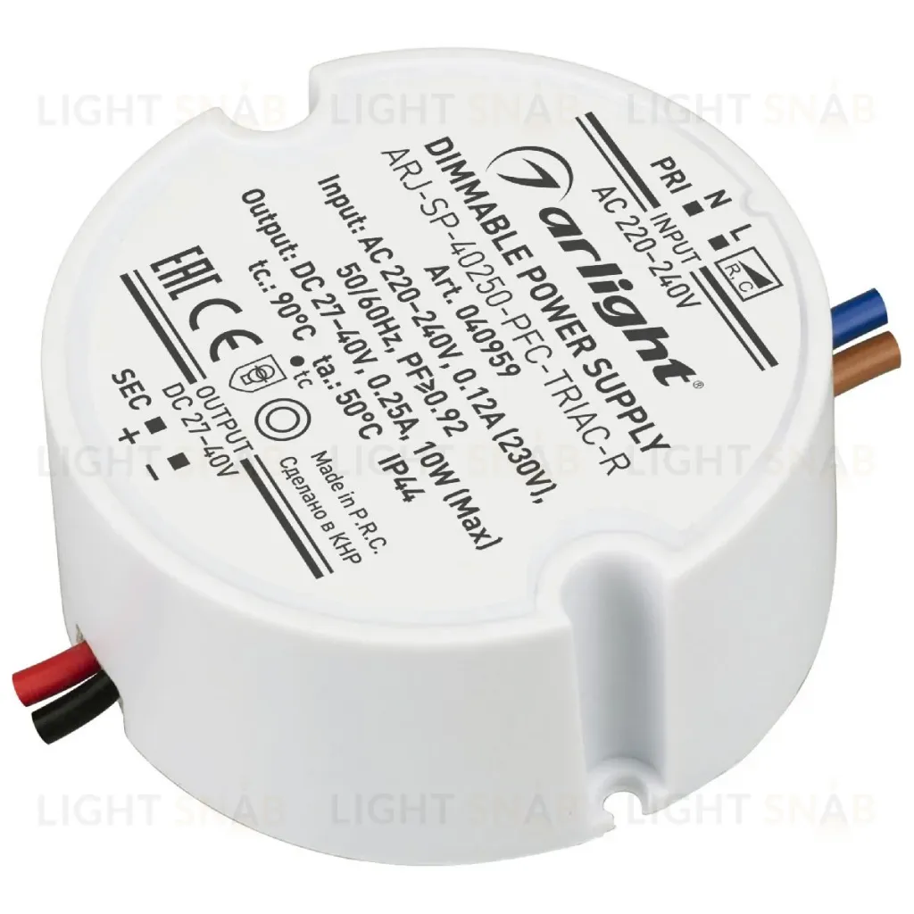 Блок питания Arlight ARJ-SP-40250-PFC-TRIAC-R (10W, 27-40V, 250mA) 040959 040959