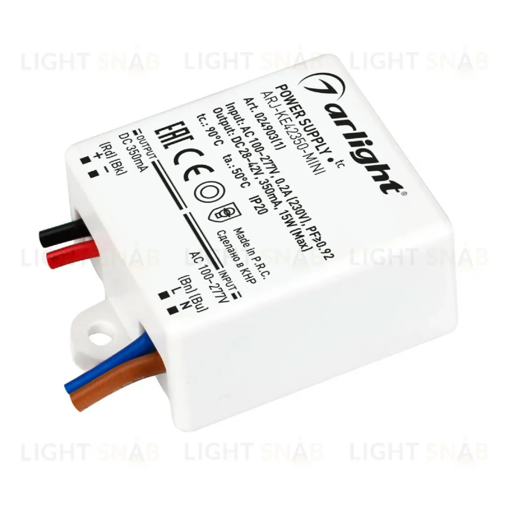 Блок питания Arlight ARJ-KE42350-MINI (15W, 350mA, PFC) 024903(1) 024903(1)