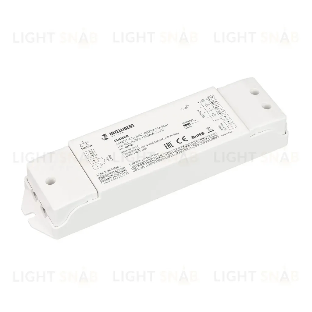 Диммер Arlight SMART-CC-2042-RGBW-PD-SUF (12-48V, 4x350-1200mA, 2.4G) 037421 037421