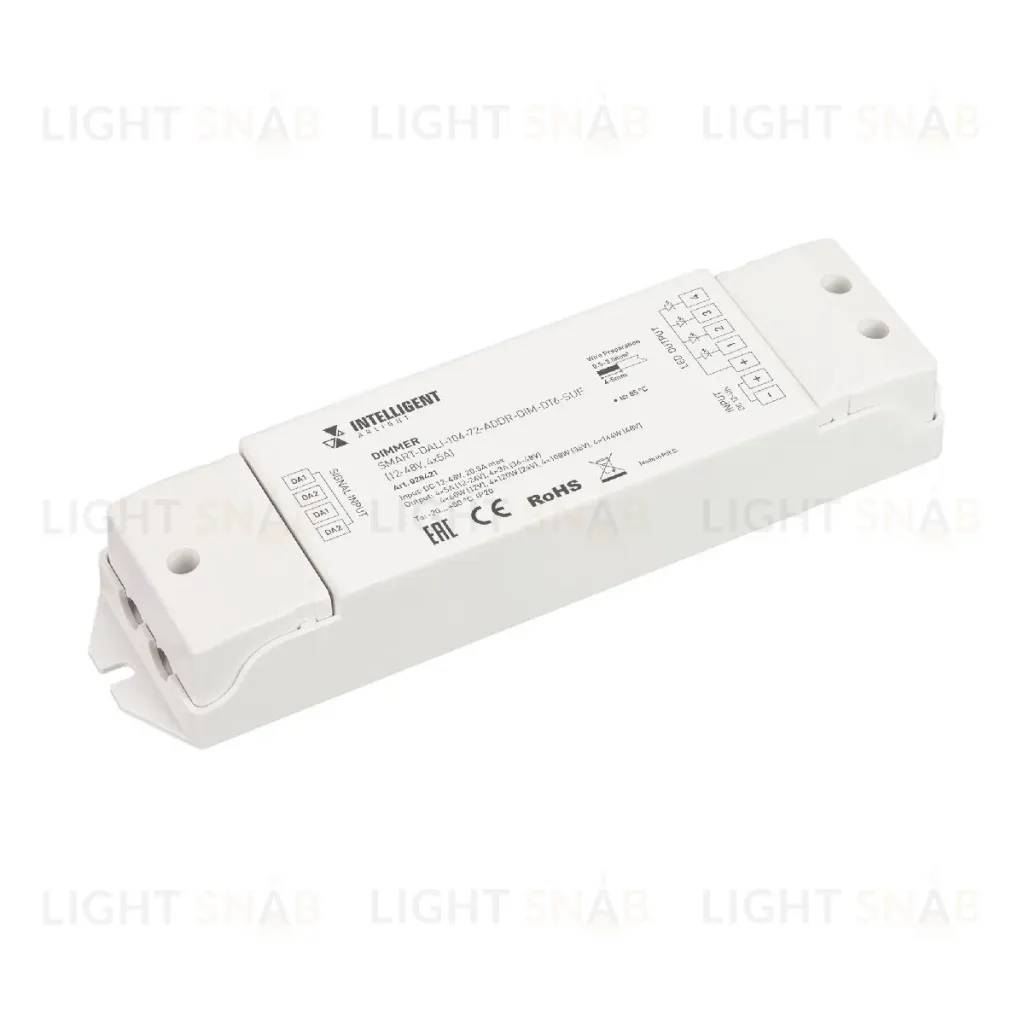 Диммер Arlight SMART-DALI-104-72-ADDR-DIM-DT6-SUF (12-48V, 4x5A) 028421 028421