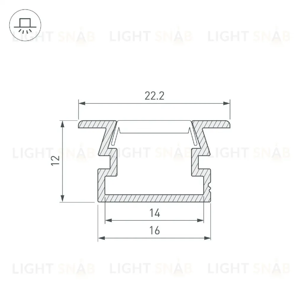 Профиль Arlight PDS-FS-3000 ANOD 040733 040733