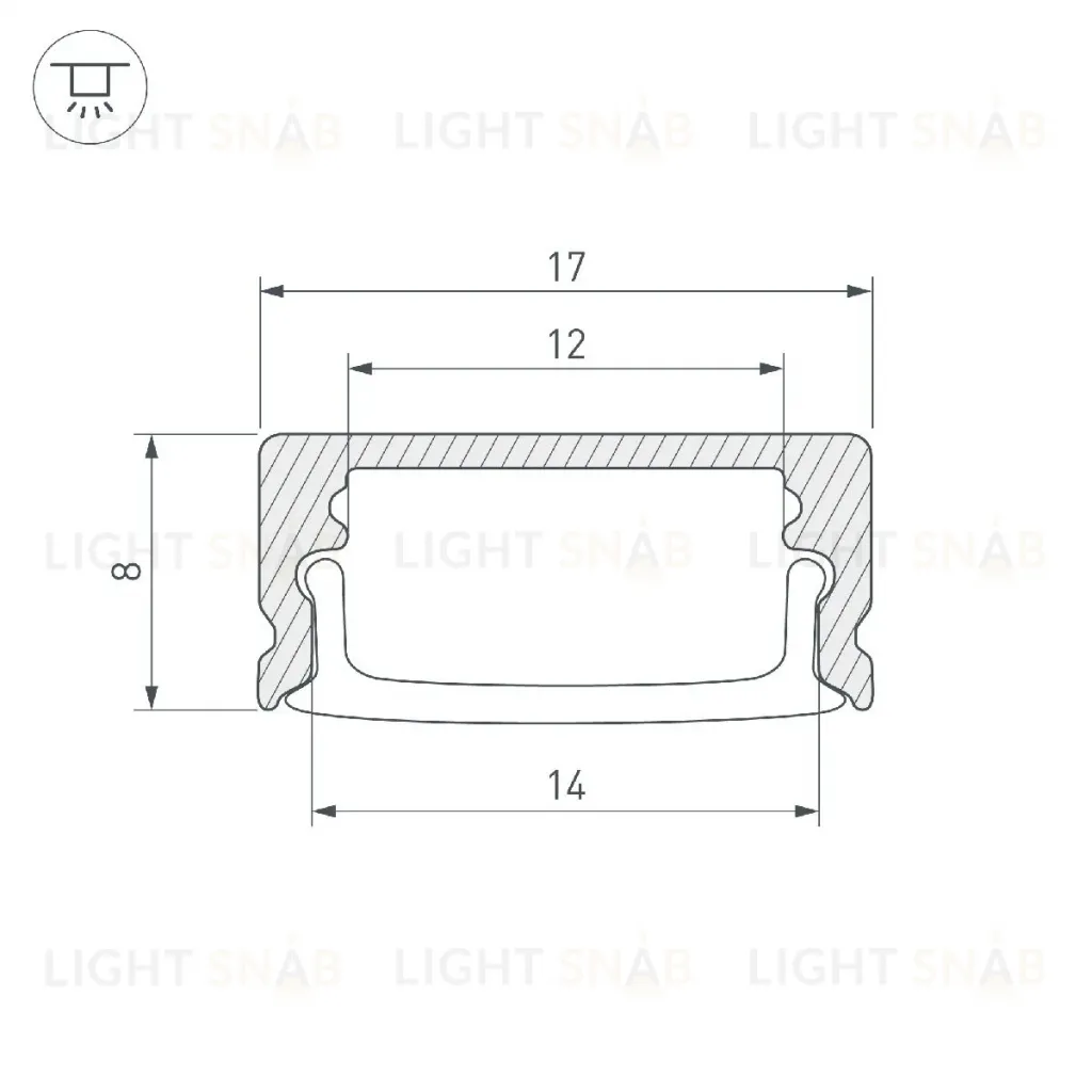 Профиль Arlight LINE-1708-2000 ANOD OLIVE GREY 038439 038439