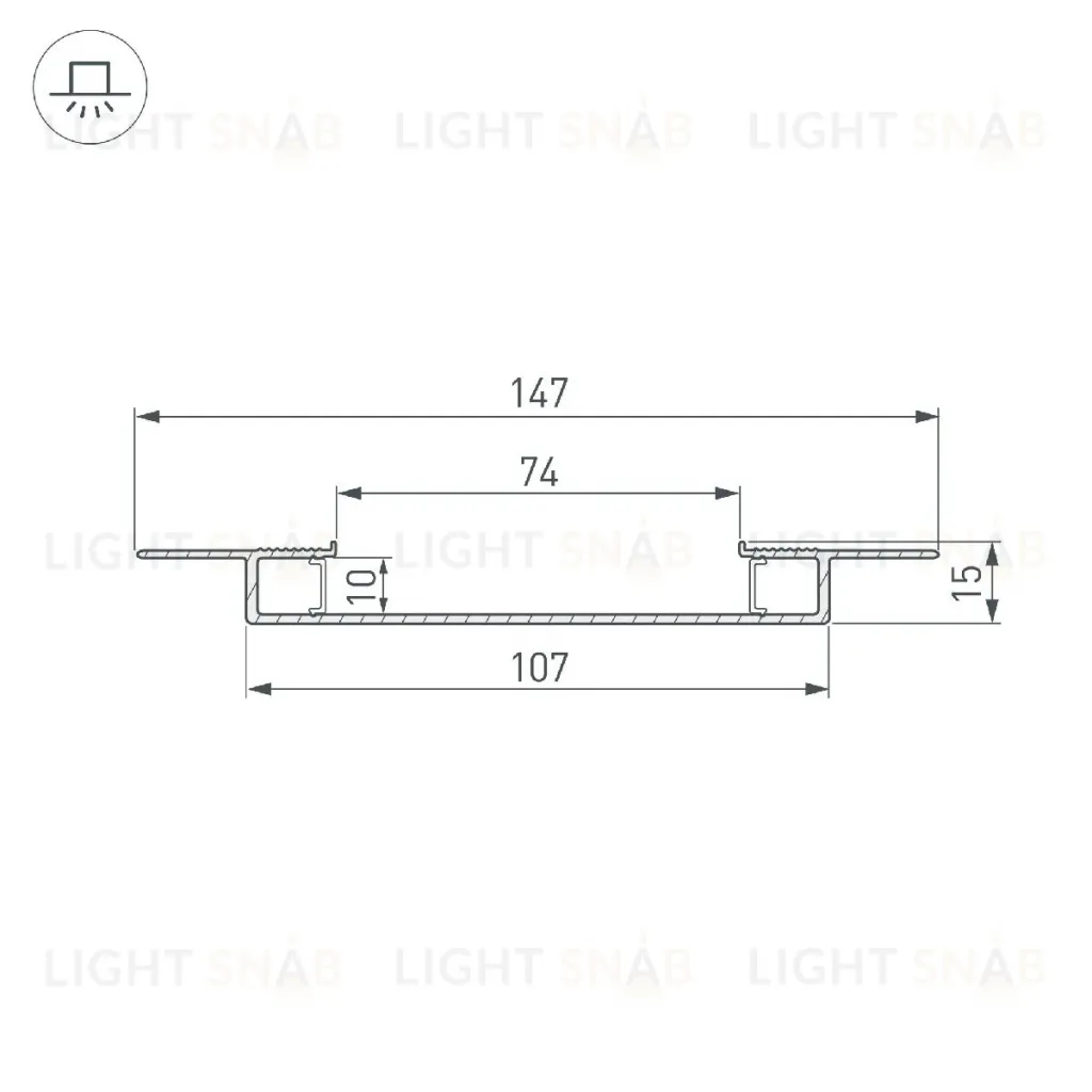 Профиль Arlight FANTOM-W75-DUAL-2000 WHITE 039946 039946