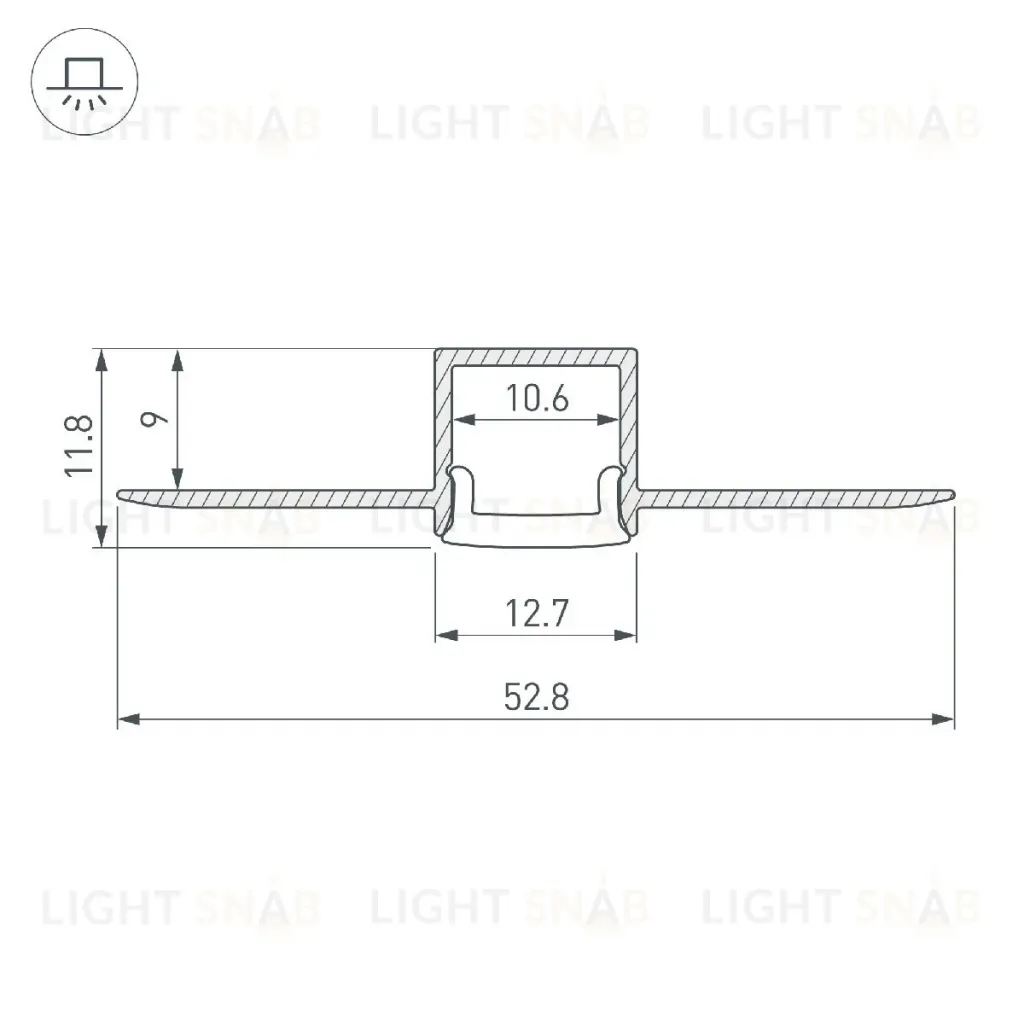 Профиль Arlight FANTOM-BENT-W12-TOP-2000 ANOD 040327 040327