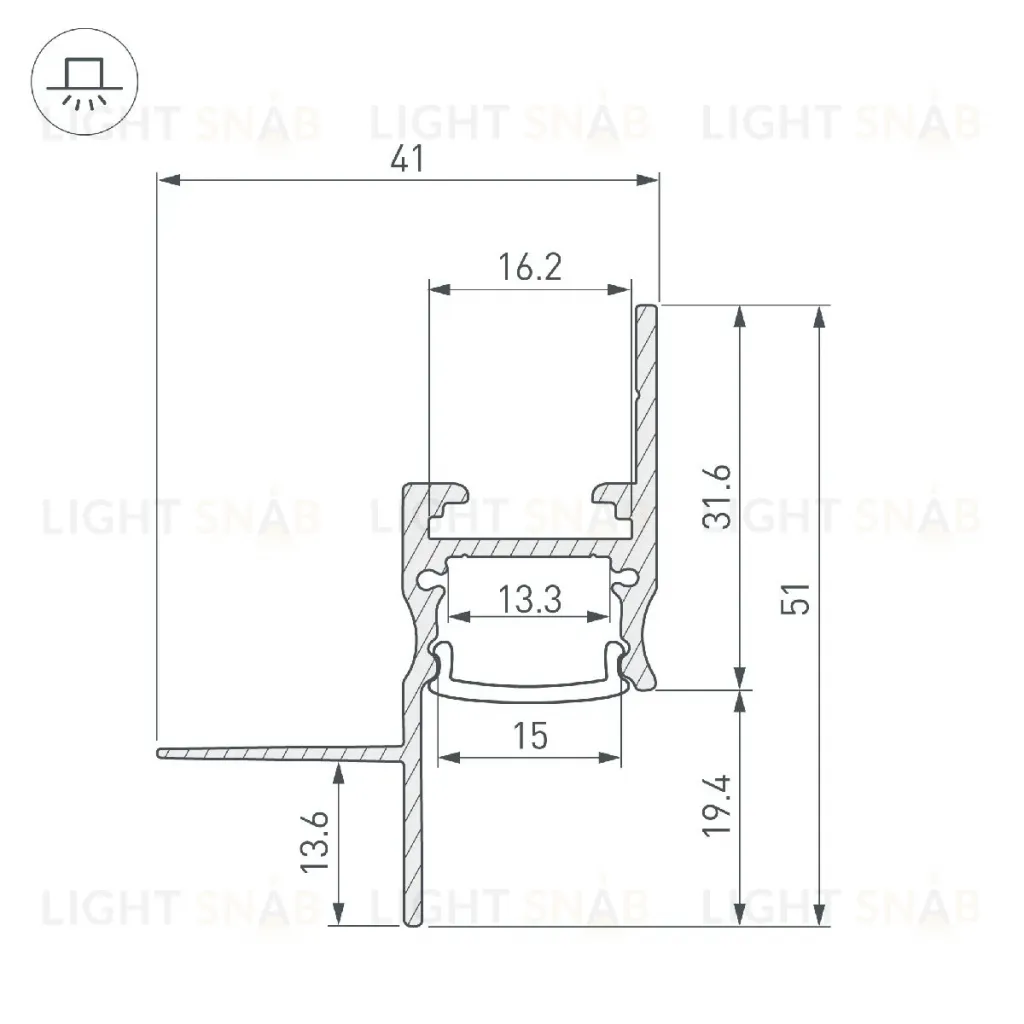 Профиль Arlight СEIL-S14-SHADOW-T-2000 BLACK 040779 040779
