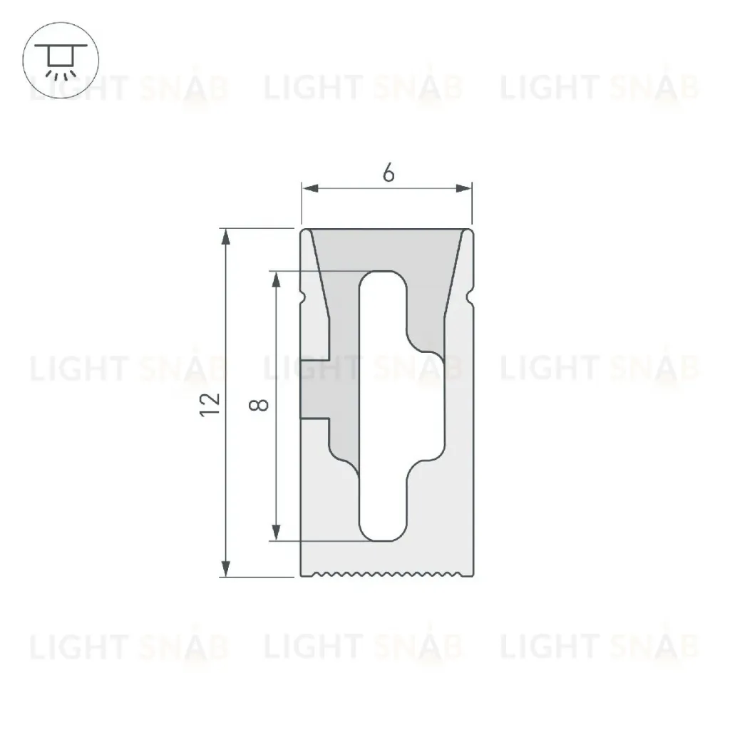 Силиконовый профиль Arlight WPH-FLEX-0612-SIDE-S8-20m WHITE 041030 041030