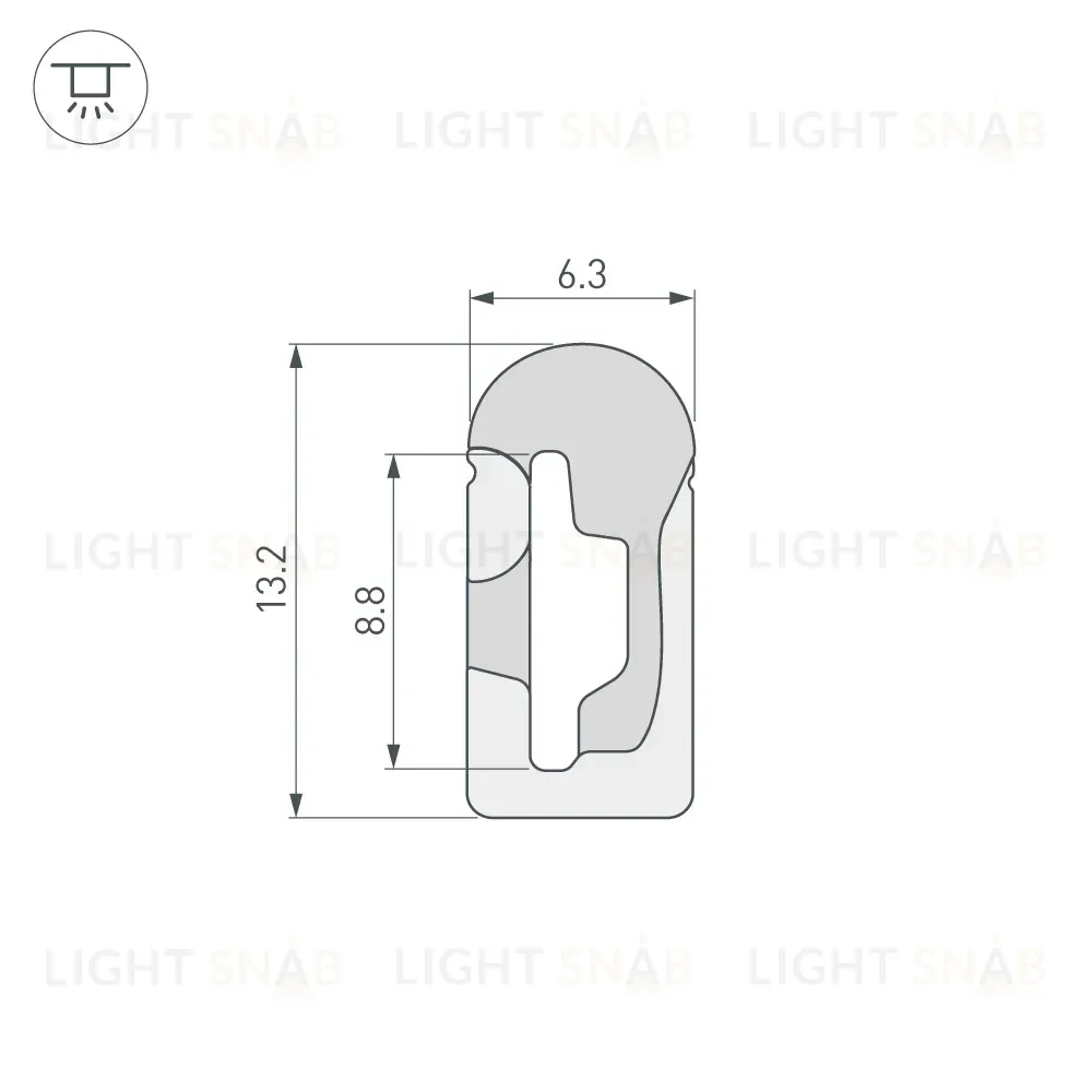 Силиконовый профиль Arlight WPH-FLEX-0613-SIDE-S8-10m WHITE 040826 040826