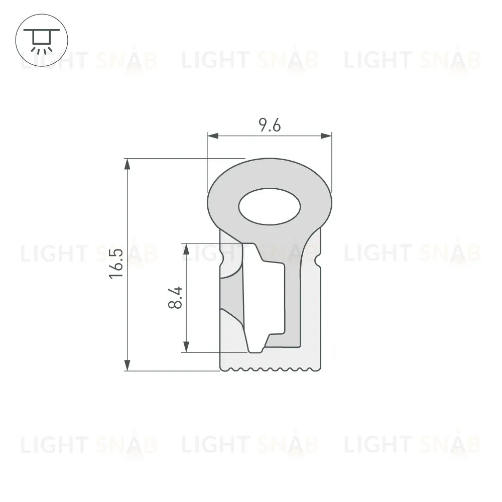 Силиконовый профиль Arlight WPH-FLEX-0817-SIDE-S8-10m WHITE 040827 040827