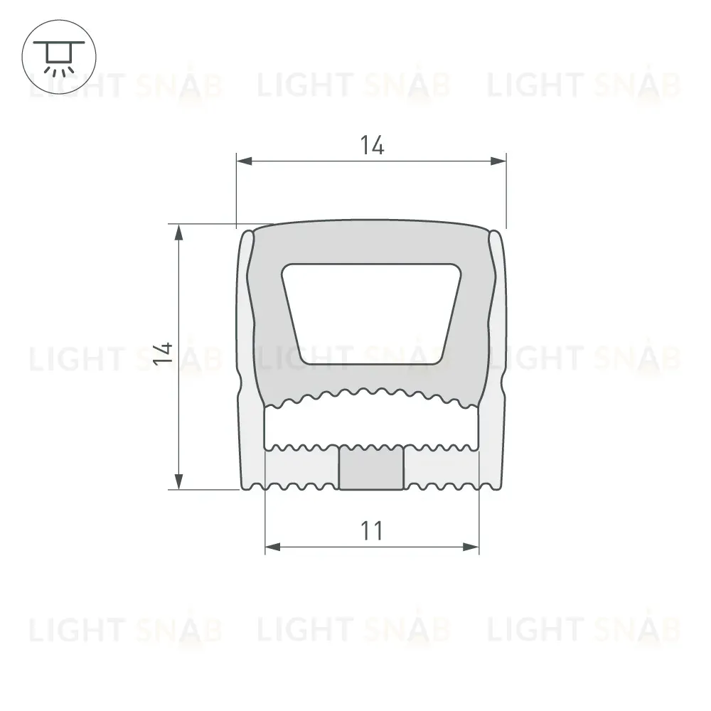 Силиконовый профиль Arlight WPH-FLEX-1414-TOP-S11-20m WHITE 041092 041092