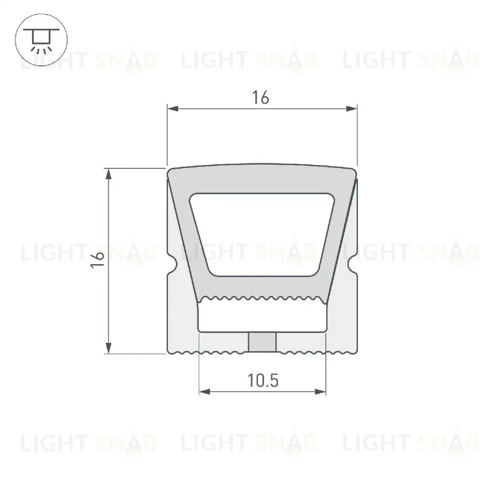 Силиконовый профиль Arlight WPH-FLEX-1616-TOP-S11-5m WHITE 040270 040270