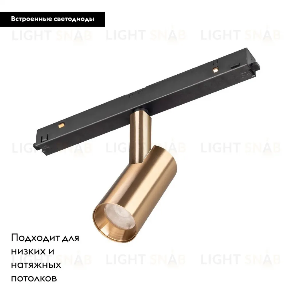 Трековый магнитный светильник Arlight MAG-ORIENT-SPOT-R35-6W Warm3000 (GD, 24 deg, 48V, DALI) 040888 040888